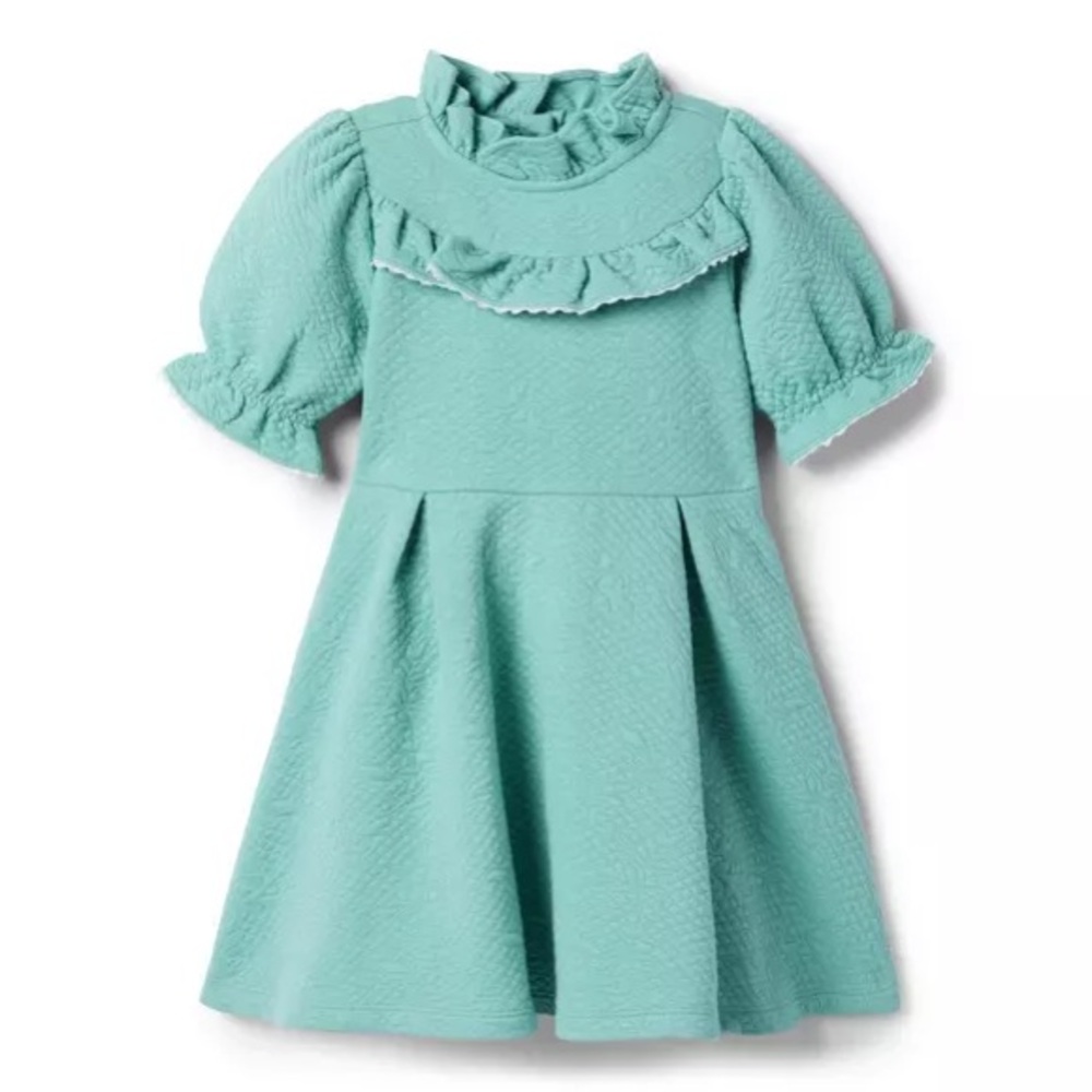 Janie and Jack Textured Green Dress